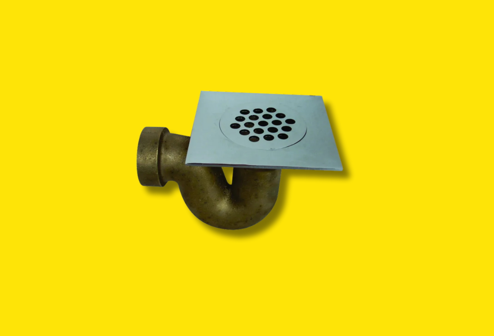 Shower Trap Brass Square